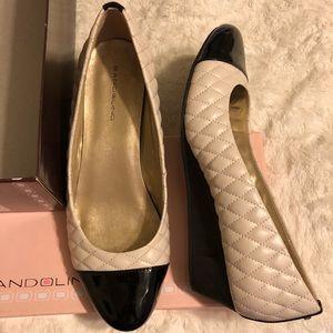 Slight wedge closed toe shoes NEVER WORN